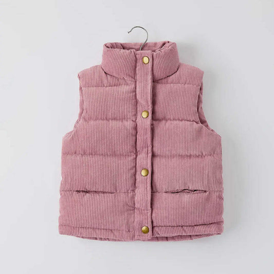 Rose Girl's Corduroy Puffer Vest