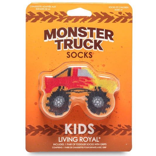 3D Packaged Kids Socks - Monster Trucks